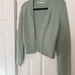 Abercrombie & Fitch Light Green Cardigan Sweater